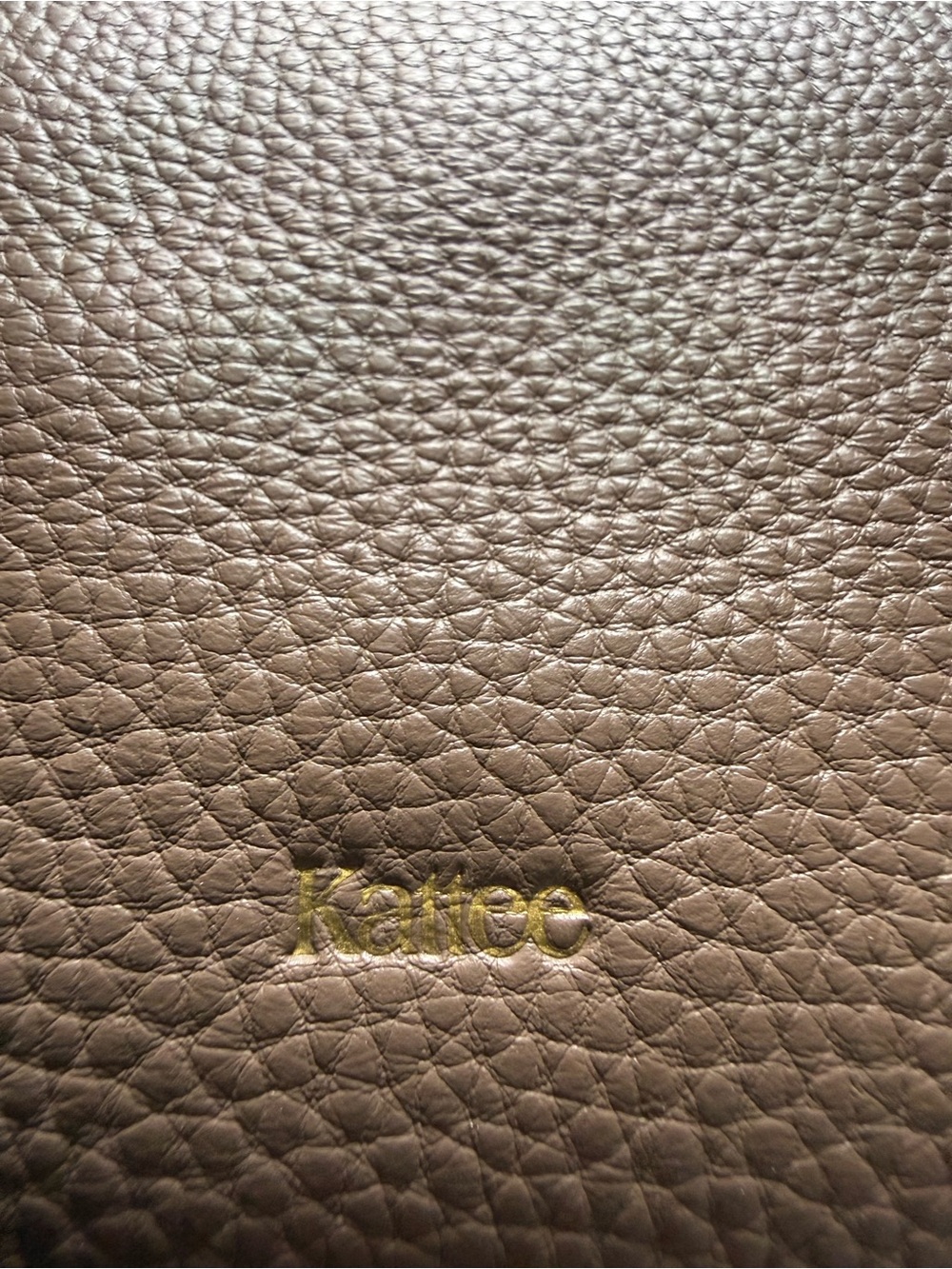NWT - Large Leather Kattee Rose Taupe Pebbled Genuine Cowhide Leather Tote - Picture 2 of 9